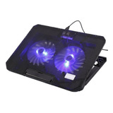 Mesa Base Ventilador Para Notebook 2 Fan Cooler 2 Puerto Usb