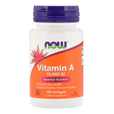 Vitamin A 10000ui (100 Vcaps) Now Foods