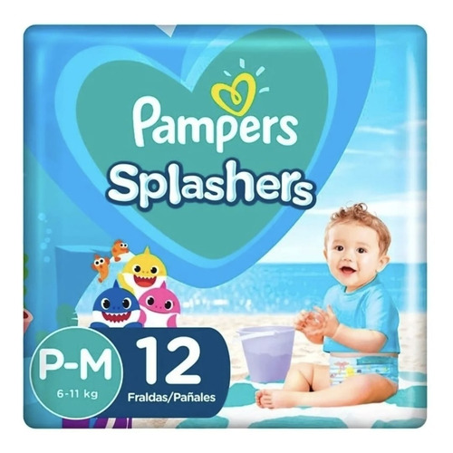 Fraldas Pampers Splashers P-m 12 U Para Piscina