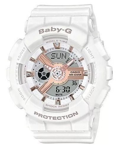 Reloj Casio G-shock Baby-g Original Blanco Para Mujer