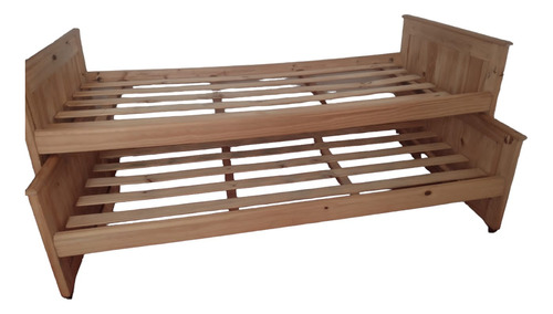 Cama Nido Doble Don Pino Americana Eco 1 Plaza  En Madera