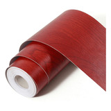 Borde De Papel Tapiz Diseño De Grano De Madera Roja De...