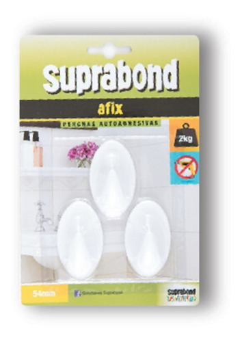 Perchas Autoadhesivas Suprabond Blancas - 2kg