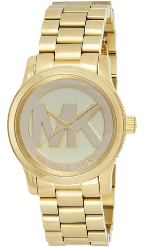 Mk - Reloj Para Mujer, Color Dorado