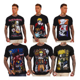 6 Camiseta Animes - Naruto, Dragon Ball, One Piece.....