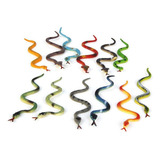 Brinquedo Modelo Animal Snake De Plástico 12 Peças Multicolo
