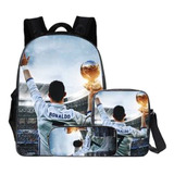 Conjunto De 3 Mochilas Infantis Cr7 E Messi Da Copa Do Mundo