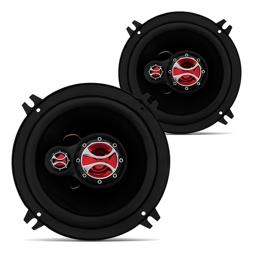 Par Alto Falante Foxer 5 Polegadas 120w Rms Triaxial 90db Cor Preto