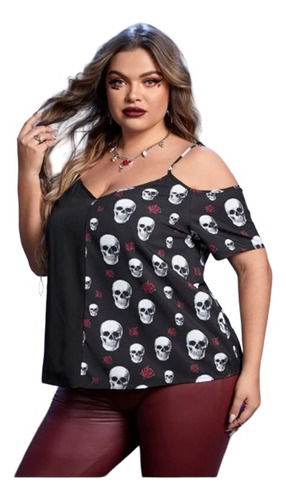 Blusa Calaveras Craneo Tallas Extra Envio Incluido