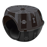 Casinha Pequeno Porte Para Gatos Furacão Pet Preta Cor Preto