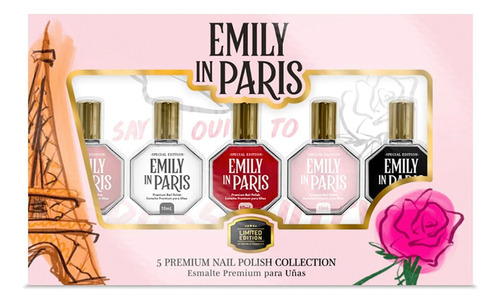 Set De 5 Esmaltes Premium Emily In París Republic Cosmetics