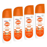 Off! Family 170ml Repelente De Insetos Deet Dengue Combo 4x