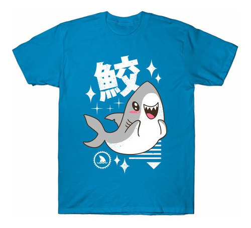 Playera Camiseta Moda Japonesa Shark Kawaii Tiburon Bebe