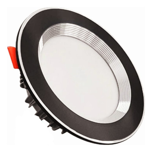 48pz Lamp Empotrable Led Plafón Negro C/satín 20w Luz Calida