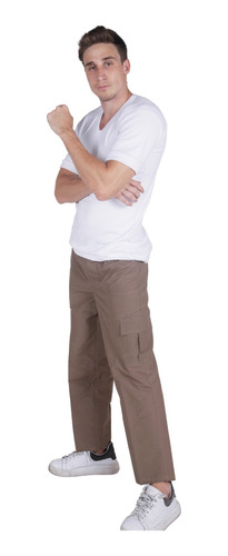 Pantalón Hombre Nautico Bolsillo Cargo Tela Gross Liviano