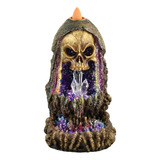 Fantasy Gifts Geode Skull Back Flow - Quemador De Incienso C