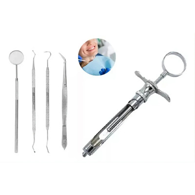 Kit Básico 1x5 Instrumental Dental Acero Inoxidable Jeringa | Meses sin interés
