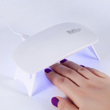 Combo 6 Esmaltes + Cabina Mini Uv Led Manicuria Pedicuria 