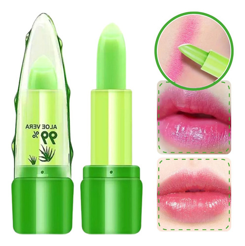 Labial Aloe Vera Manteca De Cacao X Unidad Colores Rosado