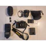 Nikon Kit Cámara D7200 + 2 Lentes + Flash + Asc + Mochila