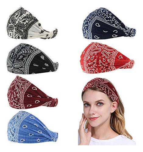 Bandana Elástica Carede Paisley Para Mujer