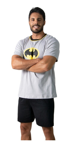 Pijama Batman Masculino Short Personagem