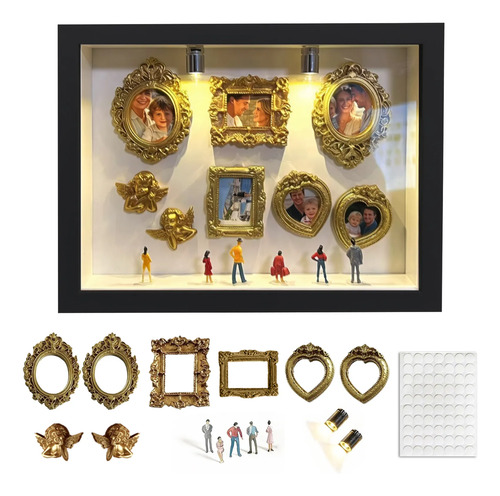 Mini Caja De Silueta De Museo Diy Con Luz Led,san Valentín