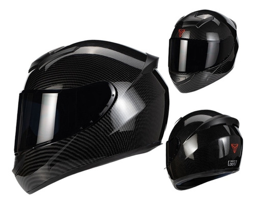 Casco Deportivo De Fibra De Carbono Para Motocicleta Stla Co