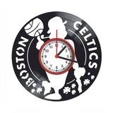 Relógio De Parede Disco Vinil - Boston Celtics, Nba