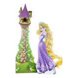 Rapunzel Y Torre - Figura Decoración Coroplast - 1 M - 150cm