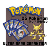 Lote Pokémon Psíquico 25 Cartas + 10 Energias + Ultra Rara