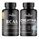 Kit Treino Bcaa  120 Cápsulas + Creatina 120 Cápsulas. 