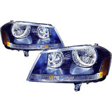 Driver Passenger Headlight Set For 10-14 Dodge Avenger R Eei