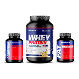 Whey Protein 1kg + Carnitina 90caps + Fat Burner 120 Caps Mervick