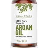 Aria Starr Aceite De Argán Orgánico (4 Onzas) De Belleza Par