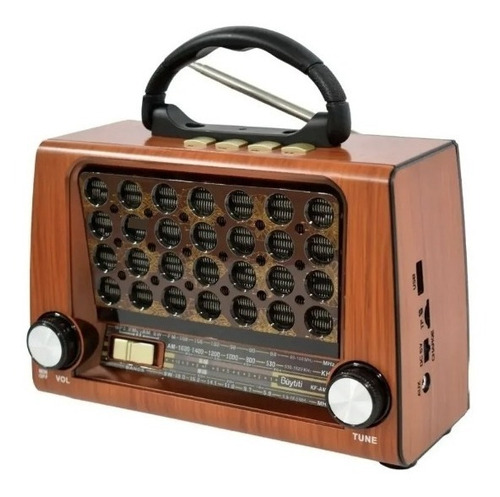 Radio Retro Am Fm Parlante Usb Portátil Bluetooth Recargable