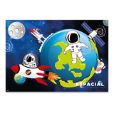 Painel Decoração Festa Astronauta Espacial 126cm X 88cm