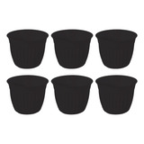 Kit 6 Mini Vaso Plástico Plantas Suculentas Cacto Jardim