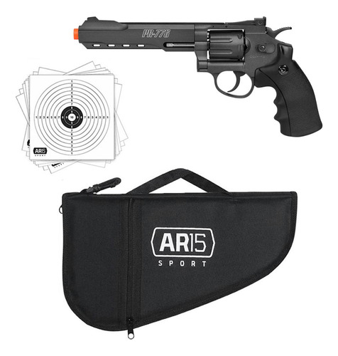 Combo Pro Revolver De Pressão Metal Pr-776 4.5mm Co2 +capa