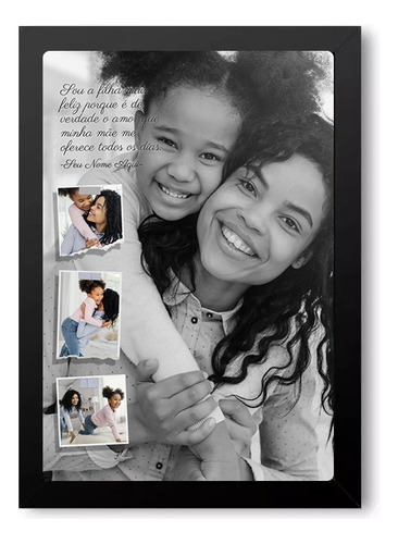 Quadro Com Foto Presente Dia Das Mães - Modelo Polaroid