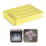 Organizador Gaveta Divisor Porta Talheres Cozinha Utensílios Cor Amarelo