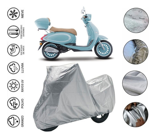 Cubre Impermeable Moto Para Italika Motoneta Vitalia 150