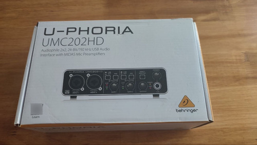  Interfaz De Audio Behringer U-phoria Umc202 Hd