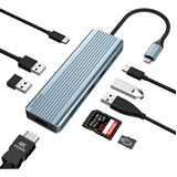 Hopday Usb C Hub 9 En 1 Usb C A Hdmi Adaptador Usb C De Dobl