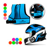 Kit Capacete Etceter Kids + Colete Cinto Infantil Para Moto