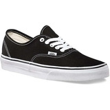 Tenis Vans Authentic Negro Con Suela Blanca, Clasico