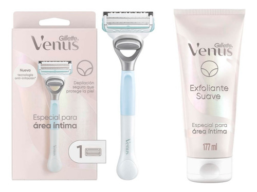 Rastrillo Y Exfoliante Mujer Venus Previene Vellos Encarnado