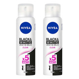 Desodorante Aero Nivea 150ml Fem Inv Black E White-kit C/2un