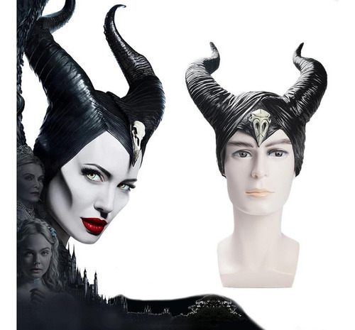 Touca Malévola Chifre Maleficent Fantasia Feminina Carnaval