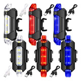 Lanterna Farol Traseiro Bike Luz Traseira Recarregável 5 Led